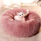MDDK DY Panier Rond Moelleux pour Chien et Chat - Coussin Anti-Anxiété Antidérapant et Lavable, 50x20 cm, Cuir Rose