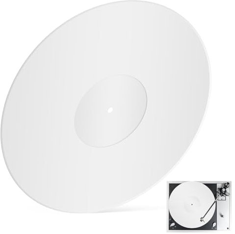 MILISTEN 12 Zoll Weiße Schallplattenmatte Aus Acryl Acryl-Plattenspieler-Matte Rekord-schutzpolster Schutzpolster Für Plattenspielermatte Acryl Abspielgerät Antistatisch Recorder