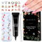Makartt Rhinestone Glue Set - 15ML UV Nagelkleber Multifunktional Nail Glue Gel mit Weihnachten Nägel Charms Klar Strasskleber für Nailart Design DIY Maniküre