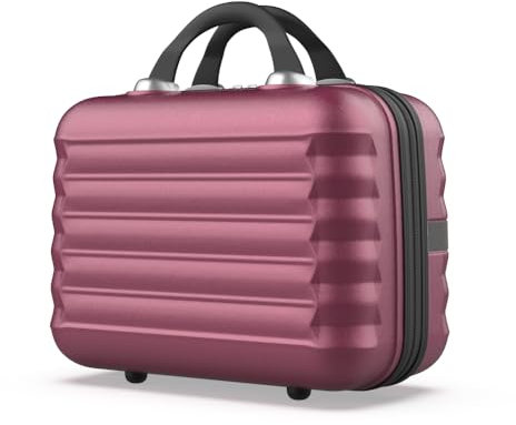 NUMADA - Neceser Viaje Grande Rígido ABS Upfly (31x31x17cm) de 11L de Capacidad con Goma Elástica Trasera para Adaptarlo a la Maleta y Asa para Transporte | Burdeos