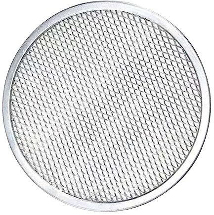 GLEAVI Pizzapfanne aus Aluminium, Rundes Gitterblech in Silber