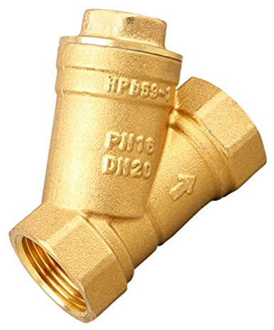 HOMSFOU Dn15 Brass Filter Valve Y-Type Strainer Easy Cleaning Sturdy Corrosion Resistant