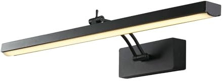 Licht-Erlebnisse Lampe à tableau LED avec interrupteur 60,5 cm de long Noir ajustable 3000 K 570 lm blanc chaud Art Nouveau Aluminium Applique murale Salon Lampe à tableau