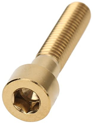 VGEBY Risk Headset-Vorbau-Oberkappen-Befestigungsschraube M6 X 30 Mm Säulenkopf-Vorbauschraube Schraube aus Titanlegierung Zur Reparatur (Gold)