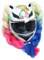 Motorrad Helm ZöPfe, 1 Paare Helm Braids, Helm Pferdeschwanz, Helm Geflochtener Pferdeschwanz, Motorradhelm Braids, Pferdeschwanz Perücke, für Motorrad, Ombre weiß bis blau, rosa