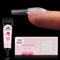 EBANKU Build on Apex Nail Tips 150PCS, Glamorous Long Coffin Full Cover Pre-Building & Pre-Shaped Press on Nail Thicker Acrylic for Extension Flat Nails Manicure 15 Sizes