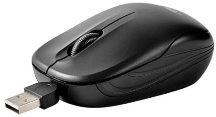 Generico Mouse mobile retrattile, Mouse USB con cavo Mouse da gioco ideale per i viaggi, Piccolo mouse per computer con rotella di scorrimento, 1000DPI ottico Mouse