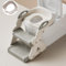 Kinder-Toilettensitz, for Jungen und Mädchen, Ab ca. 12 Monate bis ca. 7 Jahre, seitliche Haltegriffe, gepolsterte Sitzfläche, mit Spritzschutz, sichere rutschfeste. (Toilettensitz Kinder mit Treppe)