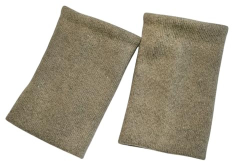 Britta Meier Warme, kuschelige Pulswärmer für Damen, Handarbeit aus Ostfriesland (Camel-Beige)