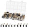 40 PCS Electric Motor Carbon Brushes,10 Sizes Replacement Carbon Motor Brushes Mixed Pack with Storage Box, CarbonBrushes Tool for Hammer Drill, Circular Saw, Angle Grinder, Blower
