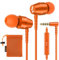 LUDOS OMNITONE Kopfhörer In Ear Kopfhörer mit Kabel und Mikrofon, 5 Jahre Garantie, In Ear Ohrhörer, 3,5 mm Klinkenstecker Earbuds, Satte Bässe Earphones, Headphones für iPhone, iPad - Orange