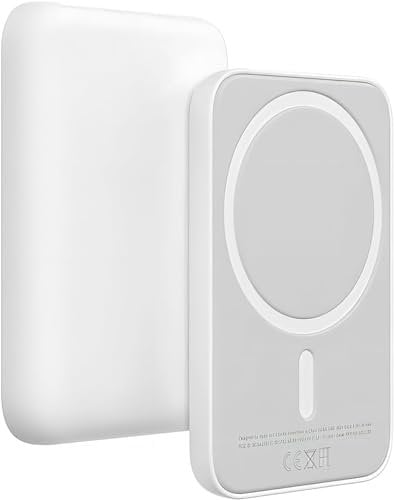 MOCA Power Bank for Apple iPhone, Magnetic Battery Pack, Compact 5000mAh Magnetic Wireless Portable Charger Compatible with i|Phone 16/15/14/13/12 Series and AirPods Series