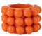 J-Line Pot de fleurs orange en céramique - Taille S