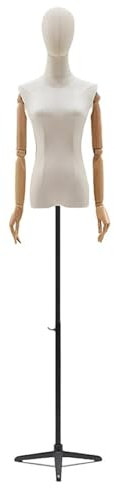 QINGYAN Schneiderpuppen-Torso, Schneiderpuppen-Körpermodell, Höhenverstellbare Schneiderpuppen for Nähen, Abnehmbare Köpfe Zur Präsentation Von Kleiderschmuck