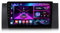 Ftradios 9 Pulgadas 2 DIN Android 14 Pantalla táctil Automóviles Radio para BMW E39 con CarPlay inalámbrico GPS Navi Cámara de Respaldo Controles del Volante Bluetooth(H600(6+128G))