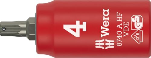 Wera 8740 A VDE HF Zyklop Bit Socket, 1/4 Drive, 4 mm - 05005901001