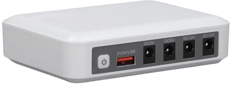 Goshyda Backup della Batteria UPS, Mini Alimentatore UNINTERRUTTUBILE con Grande capacità di 6000 MAh, Compatibile con Scanner per Impronte Digitali di Sicurezza Modem del Router (Spina europea)