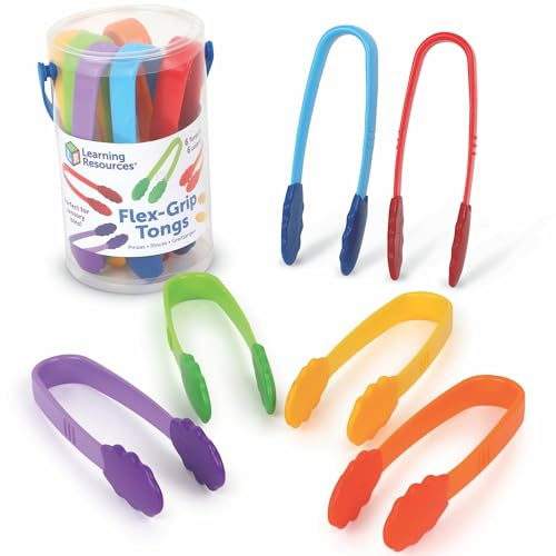 Learning Resources Flex Grip Tongs Pinzette Feinmotorik Greifwerkzeug Set für Vorschule und Kita Handkraft und Präzision Trainieren Ages 2 to 6 Hand-Augen-Koordination für Kinder