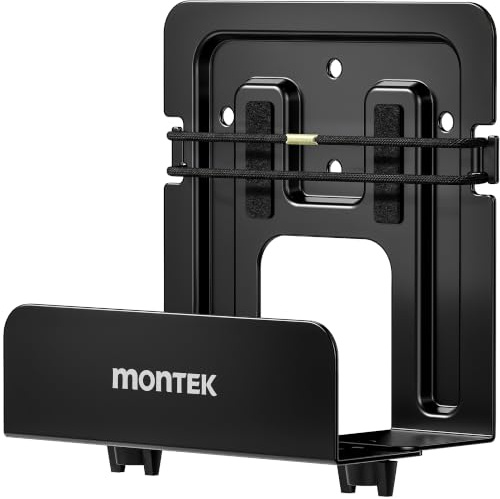 monTEK Universelle Wandhalterung für Router/TV-Box/Mini-PC/Modems bis 5 kg | für Geräte bis 69 mm Dicke, Router Halterung Wand Platzsparend für Streaming-Boxen, Festplatten, PS4 und Xbox Series S