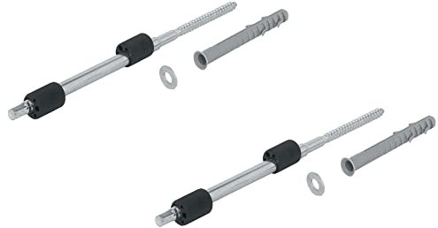 Gedotec Tablarträger verdeckt Fach-Bodenträger für die Wand-Montage - VEGA | Halter Stahl verzinkt | Regalhalter Holz für Tablardicke 19 mm | 2 Stück - Regal-Bodenträger mit Holzgewinde & Rahmendübel