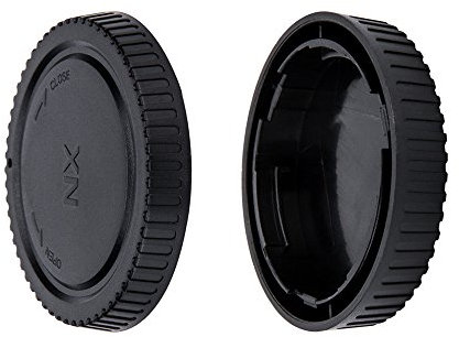 JJC Bouchon de Protection Frontal + Protège-Objectif Arrière pour Samsung NX Mount Mirrorless Interchangeable-Lens Caméra & Samsung NX Objectif (1 Set)