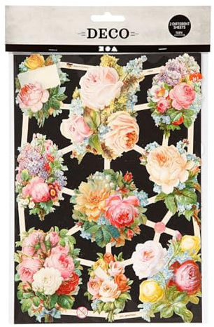 Creativ Vintage-Glanzbilder 'Rosen' - Stencil-Set - Stencil