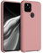 kwmobile Hülle kompatibel mit Google Pixel 5 Hülle - Silikon Handy Case - Handyhülle weiche Oberfläche - kabelloses Laden - Winter Rose