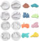 8 Pieces Vehicle Baking Cutter 3D Cartoon Transport Car Cookie Pie Crust Cutters Pastry Fondant Stamp Baking Molds Cake Decorating Tools with Handle Spring Device, Direct Embossing