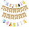 Willkommen Baby Girlande - Rustikale Sackleinen Banner, Vintage Leinen + Wald Kreaturen Set, Deko für Baby Shower Mit Fuchs Hirsch Tier Girlande