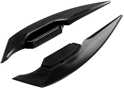 iSpchen 2 Stück Motorrad Verkleidung Winglets Aerodynamic Wing Kit Fester Windflügel Aufkleber Universelle Motorrad Spoiler Flügel Dekoration,Schwarz