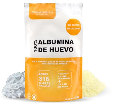 Blanc d'Œuf en Poudre Campera (1kg) | Albumine | Œufs Pasteurisés | Œufs Déshydratés | Produits Sans Lactose | Sans Gluten | Emballage Sous Vide