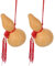 Warmhm 2pcs Gourd Shaped Pendant Natural Feng Shui Gourd Wu Lou Decor Bag Pendant Car Hanging Pendant Decorative Pendant Car Hanging Pendant DIY Car Accessory (14X7.5X7.5cm)