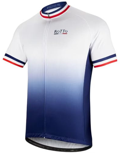 ROTTO Herren Radtrikot Fahrradtrikot Kurzarm Farbverlauf Serie