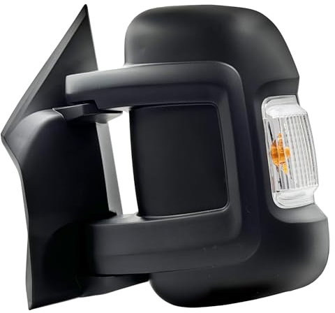 Convitex Außenspiegel Komplett links Manuell für Jumper Ducato Boxer Baujahr 2006 - Seitensicht-Spiegel Konvex mit Blinklicht Temperatursensor 815454