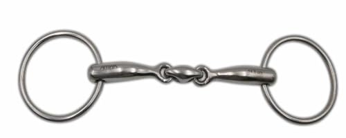 AMKA Wassertrense doppelt gebrochen Edelstahl massiv Stärke 14 mm, Ringe 65 mm