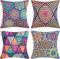 Sofakissen Kissenbezug 50x50 Boho Moderne Mandala Kissenhülle Outdoor Dekokissen Kissenbezüge Baumwolle Leinen Frühling Zierkissenbezüge für Sofa Auto Büro Schlafzimmer Home Dekor 4er Set