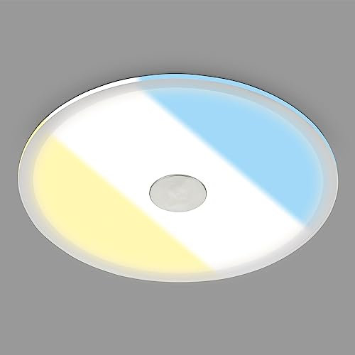 BRILONER – 1x LED Einbaustrahler 230V, LED Strahler Badezimmer IP44, Deckenstrahler, Spots, Deckenspots flach, Badezimmerlampe, Lichtfarbe einstellbar