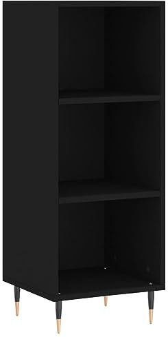 LAPOOH Aparador de Madera de ingeniería Negro 34,5x32,5x90 cm, Aparadores para Salon, Aparador Entrada Recibidor, Aparador Cocina, Vitrinas para Salon, Muebles Auxiliares828709