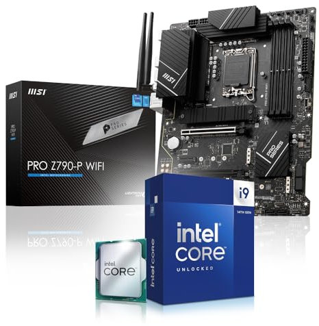 Aufrüst Kit Intel Core i9 14900K, MSI PRO Z790 P WiFi, be Quiet! Dark Rock 4 Kühler, 32GB DDR5 RAM, komplett fertig montiert und getestet
