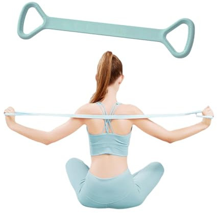Figure 8 Spanner, Fitnessgeräte, elastisches Yoga-Band, elastische Übungsbänder, Workout-Bänder, Widerstandsbänder für Workout, Yoga, elastisches Band, Miss Haushalt Kieselgel-Zubehör (hellblau)