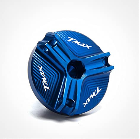 Bremsflüssigkeitszylinders Reservoir Für TMAX T-Max 530 500 560 TMax530 SX DX TECH MAX TMAX560 Motorrad CNC Bremsflüssigkeit Hauptbremszylinder Behälterdeckel ( Color : Blau , Size : Oil filler cap )