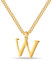 Jokmeo Goldkette mit Buchstaben W,14K Gold Vergoldet Initial Halskette,Edelstahl Kette mit W,Gold kettenanhänger kette für Damen Mädchen