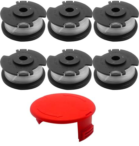 Rasentrimmer Ersatzfadenspule für Einhell GE-CT 18/28 Li Rasentrimmer, 1,6 mm x 4,9 m Rasentrimmerspule für Einhell GE-CT GE-CT 18/28 Li TC mit Kappe