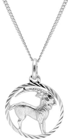 trendor Steinbock Sternzeichen Halskette Silber 925 68260-01 | zeitloser Halsschmuck für Damen und Herren, elegantes Accessoire