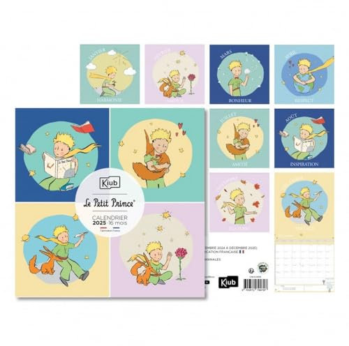 Wandkalender KIUB Der kleine Prinz und der Fuchs, 30 x 30 cm, 16 Monate (2024-2025)
