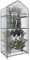 Serra A 3 Ripiani Da Giardino Per Orto Telaio In Acciaio Verniciato Telo In PVC Trasparente Porta Avvolgibile Apertura A Cerniera Protezione Piante Giardinaggio Design Sunnyside 69 x 49 x 125 Cm