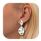 Chriscoco Ohrringe Silber 925 Hängend Ohrringe Gold Hängend Silber Ohrringe Damen 925 Hypoallergene Ohrringe Silber Hängend 14K Vergoldete Tropfen Ohrringe Lange Ohrringe Statement Ohrringe