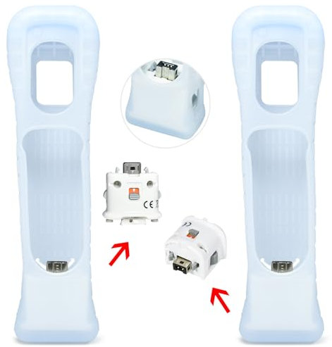 TechKen 2Pack Wii Motion Plus Adapter for Nintendo Wii Remote Controller, Wii Motion Plus Attachment Motion Plus Accelerator for Wii Controllers