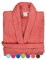 BOSKIMO Peignoir de Bain Unisexe 100% Coton - Peignoir Doux et Absorbant pour Homme et Femme - Avec Capuche (FR/ES, Alpha/lettres, M, Taille normale, Taille normale, Corail, Sans Capuche)