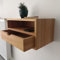 Nachttisch Couchtisch Width Schwebender Konsolentisch Schwebender Nachttisch mit Schublade Massivholz Nachttisch mit Ablage (9)